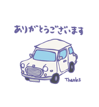 ゆるゆるクラシックカー(white)（個別スタンプ：9）