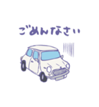 ゆるゆるクラシックカー(white)（個別スタンプ：11）
