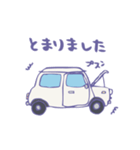 ゆるゆるクラシックカー(white)（個別スタンプ：15）