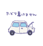 ゆるゆるクラシックカー(white)（個別スタンプ：16）