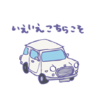 ゆるゆるクラシックカー(white)（個別スタンプ：18）