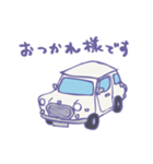 ゆるゆるクラシックカー(white)（個別スタンプ：20）
