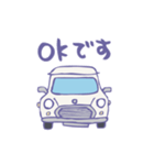 ゆるゆるクラシックカー(white)（個別スタンプ：21）