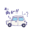 ゆるゆるクラシックカー(white)（個別スタンプ：24）