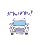 ゆるゆるクラシックカー(white)（個別スタンプ：25）