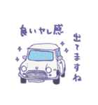 ゆるゆるクラシックカー(white)（個別スタンプ：28）
