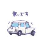ゆるゆるクラシックカー(white)（個別スタンプ：31）