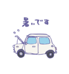ゆるゆるクラシックカー(white)（個別スタンプ：32）