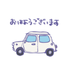 ゆるゆるクラシックカー(white)（個別スタンプ：33）