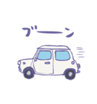 ゆるゆるクラシックカー(white)（個別スタンプ：37）