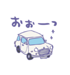 ゆるゆるクラシックカー(white)（個別スタンプ：38）