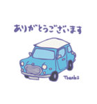 ゆるゆるクラシックカー(surf blue)（個別スタンプ：9）