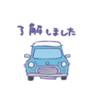 ゆるゆるクラシックカー(surf blue)（個別スタンプ：12）