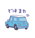 ゆるゆるクラシックカー(surf blue)（個別スタンプ：17）