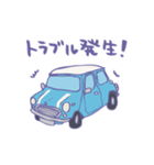 ゆるゆるクラシックカー(surf blue/線あり)（個別スタンプ：1）