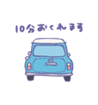 ゆるゆるクラシックカー(surf blue/線あり)（個別スタンプ：6）