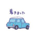 ゆるゆるクラシックカー(surf blue/線あり)（個別スタンプ：13）
