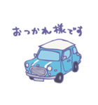 ゆるゆるクラシックカー(surf blue/線あり)（個別スタンプ：20）