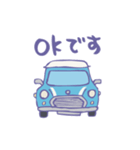 ゆるゆるクラシックカー(surf blue/線あり)（個別スタンプ：21）