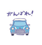 ゆるゆるクラシックカー(surf blue/線あり)（個別スタンプ：25）