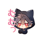黒猫耳パーカーくんの日常★癒し（個別スタンプ：11）