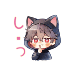 黒猫耳パーカーくんの日常★癒し（個別スタンプ：17）