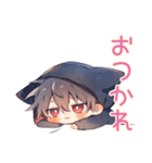 黒猫耳パーカーくんの日常★癒し（個別スタンプ：20）