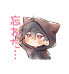 黒猫耳パーカーくんの日常★癒し（個別スタンプ：35）