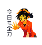 元気なポニテ女子のあいさつ★（個別スタンプ：6）