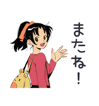 元気なポニテ女子のあいさつ★（個別スタンプ：8）