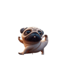 癒し系ヨガパグ犬（個別スタンプ：10）