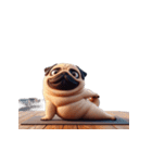 癒し系ヨガパグ犬（個別スタンプ：18）