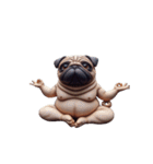 癒し系ヨガパグ犬（個別スタンプ：25）