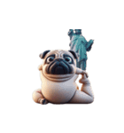 癒し系ヨガパグ犬（個別スタンプ：26）