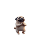 面白いパグ犬のヨガ（個別スタンプ：1）