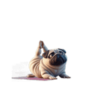 面白いパグ犬のヨガ（個別スタンプ：6）