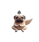 面白いパグ犬のヨガ（個別スタンプ：10）