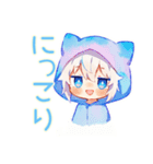 癒し系★白猫耳パーカーくん（個別スタンプ：22）