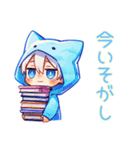 癒し系★白猫耳パーカーくん（個別スタンプ：30）