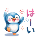 可愛いペンギンの無邪気でラブな毎日（個別スタンプ：3）