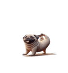爆萌パグ犬のストレッチ体操（個別スタンプ：7）