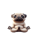 爆萌パグ犬のストレッチ体操（個別スタンプ：13）