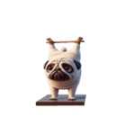 爆萌パグ犬のストレッチ体操（個別スタンプ：17）