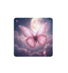 蝶々と月と雲海と.Butterfly ＆ Moon（個別スタンプ：1）