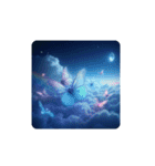 蝶々と月と雲海と.Butterfly ＆ Moon（個別スタンプ：4）