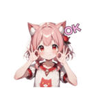ぴょこんと揺れる猫耳スタンプ（個別スタンプ：13）