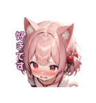 ぴょこんと揺れる猫耳スタンプ（個別スタンプ：32）