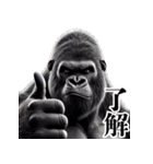 ゴリラ×圧が強いw3Dリアル（個別スタンプ：3）