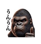 ゴリラ×圧が強いw3Dリアル（個別スタンプ：17）