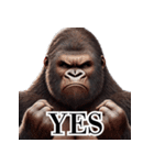 ゴリラ×圧が強いw3Dリアル（個別スタンプ：33）